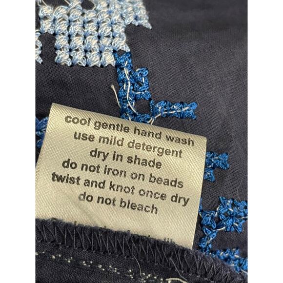 Anthropologie Ruby Yaya luna rose Blue beaded embroidered dress size XS - Picture 7 of 7